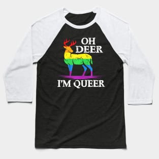 Oh Deer Im Queer Pride Month Lgbt Baseball T-Shirt